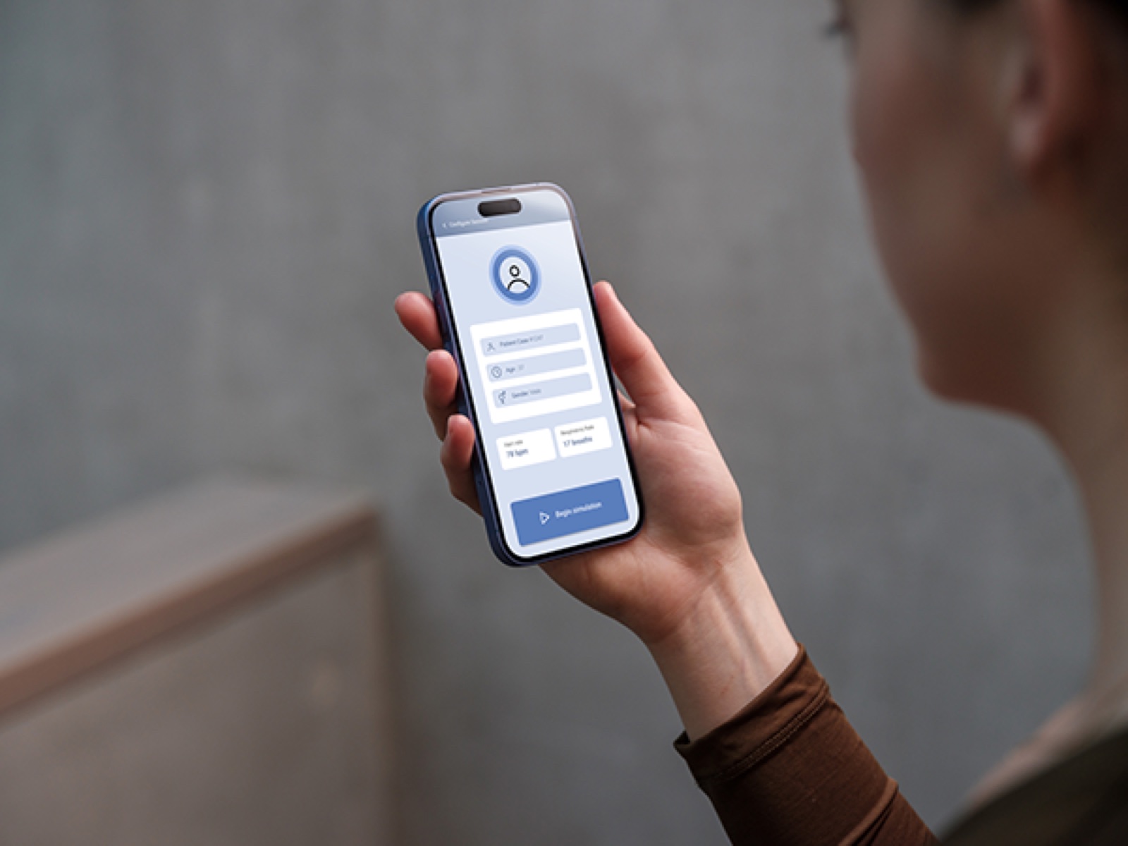 The AR training app running on a phone